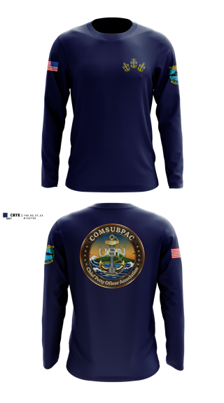 Long Sleeve Performance Shirt, COMSUBPAC CPOA, Navy, Teamtime, Team time, sublimation, custom sports apparel, team uniforms, spirit wear, spiritwear, sports uniforms, custom shirts, team store, custom team store, fundraiser sports, apparel fundraiser