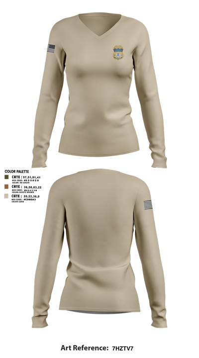 319th IEW Women's Long Sleeve V-neck Shirt - 4