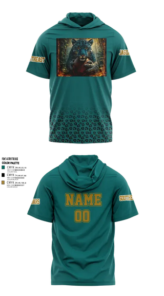 Short Sleeve Rash Guard Shirt, southeast Jaguars, , Teamtime, Team time, sublimation, custom sports apparel, team uniforms, spirit wear, spiritwear, sports uniforms, custom shirts, team store, custom team store, fundraiser sports, apparel fundraiser