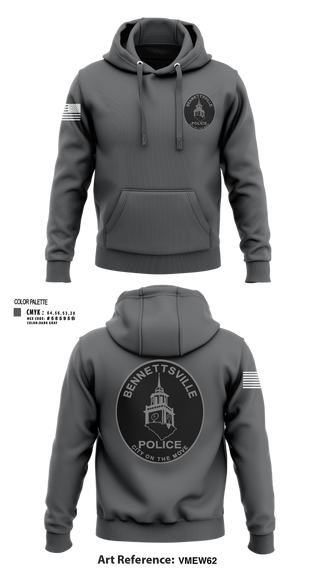 Hoodie, Bennettsville Police, Police, Teamtime, Team time, sublimation, custom sports apparel, team uniforms, spirit wear, spiritwear, sports uniforms, custom shirts, team store, custom team store, fundraiser sports, apparel fundraiser