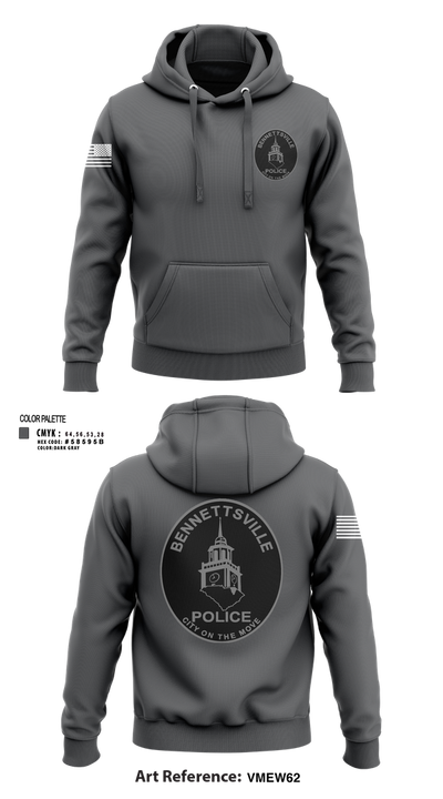 Bennettsville Police 90771724 Hoodie - 2