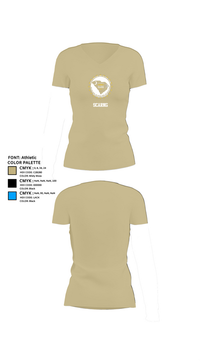Scarng 1761608 Women's Short Sleeve V-neck Shirt - 80