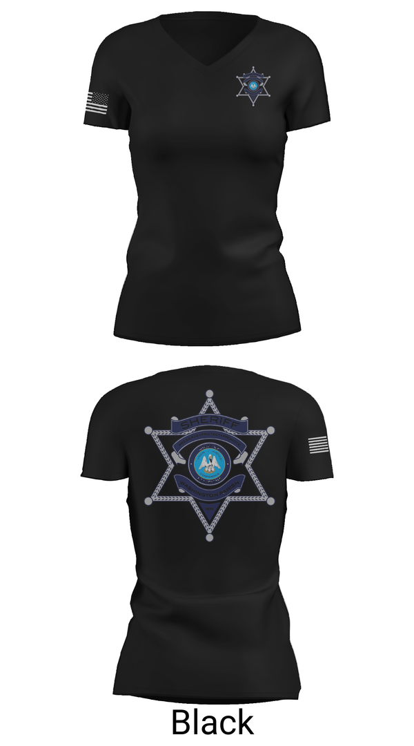 Womens Short Sleeve Vneck Shirt, Washington Parish Sheriff’s Office, Police, Teamtime, Team time, sublimation, custom sports apparel, team uniforms, spirit wear, spiritwear, sports uniforms, custom shirts, team store, custom team store, fundraiser sports, apparel fundraiser
