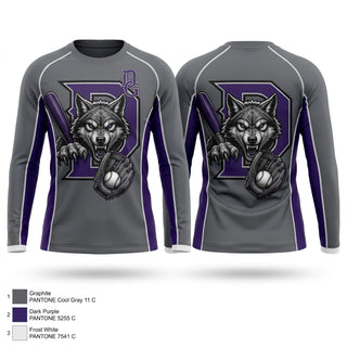 Long Sleeve Performance Shirt, Dungeness Greywolves, Baseball, Teamtime, Team time, sublimation, custom sports apparel, team uniforms, spirit wear, spiritwear, sports uniforms, custom shirts, team store, custom team store, fundraiser sports, apparel fundraiser