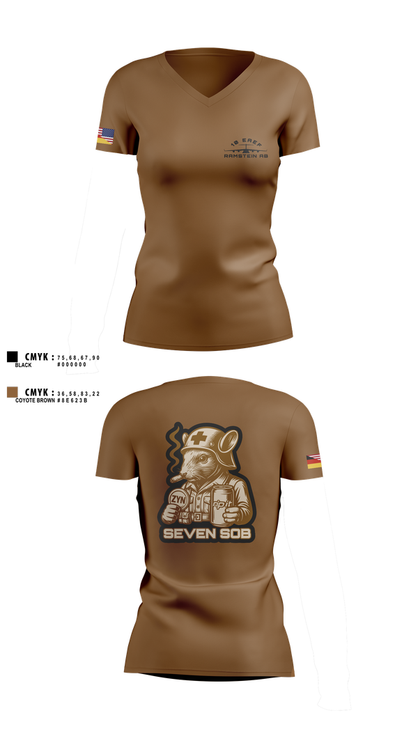 Womens Short Sleeve Vneck Shirt, 10 EAEF Bronze Crew, , Teamtime, Team time, sublimation, custom sports apparel, team uniforms, spirit wear, spiritwear, sports uniforms, custom shirts, team store, custom team store, fundraiser sports, apparel fundraiser