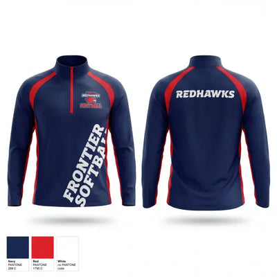 Frontier Regional School Softball 62798325 Quarter Zip Jacket - 1