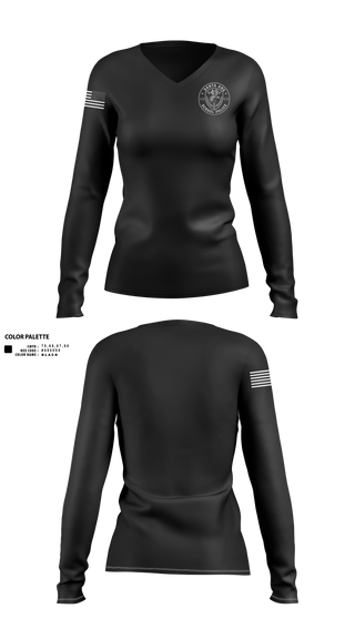 Womens Long Sleeve Vneck Shirt, SASPD, Police, Teamtime, Team time, sublimation, custom sports apparel, team uniforms, spirit wear, spiritwear, sports uniforms, custom shirts, team store, custom team store, fundraiser sports, apparel fundraiser
