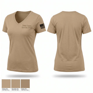 Womens Short Sleeve Vneck Shirt, Dane County Sheriff’s Office, Police, Teamtime, Team time, sublimation, custom sports apparel, team uniforms, spirit wear, spiritwear, sports uniforms, custom shirts, team store, custom team store, fundraiser sports, apparel fundraiser