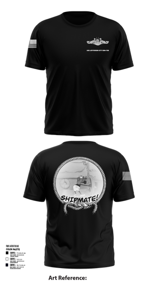 Short Sleeve Performance Shirt, USS Jefferson City FCPOA, Navy, Teamtime, Team time, sublimation, custom sports apparel, team uniforms, spirit wear, spiritwear, sports uniforms, custom shirts, team store, custom team store, fundraiser sports, apparel fundraiser