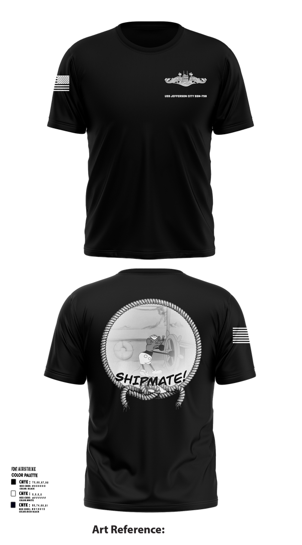 Short Sleeve Performance Shirt, USS Jefferson City FCPOA, Navy, Teamtime, Team time, sublimation, custom sports apparel, team uniforms, spirit wear, spiritwear, sports uniforms, custom shirts, team store, custom team store, fundraiser sports, apparel fundraiser