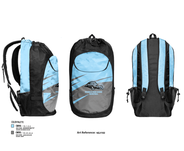 Gear Bag, Overhills High School Basketball, Men's Basketball, Teamtime, Team time, sublimation, custom sports apparel, team uniforms, spirit wear, spiritwear, sports uniforms, custom shirts, team store, custom team store, fundraiser sports, apparel fundraiser