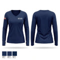 Newton County Fire Service Women's Long Sleeve V-neck Shirt - 1