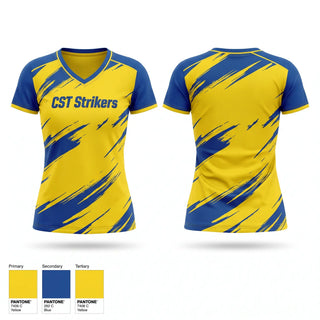 Womens Short Sleeve Vneck Shirt, CST Strikers, Spirit Store, Teamtime, Team time, sublimation, custom sports apparel, team uniforms, spirit wear, spiritwear, sports uniforms, custom shirts, team store, custom team store, fundraiser sports, apparel fundraiser