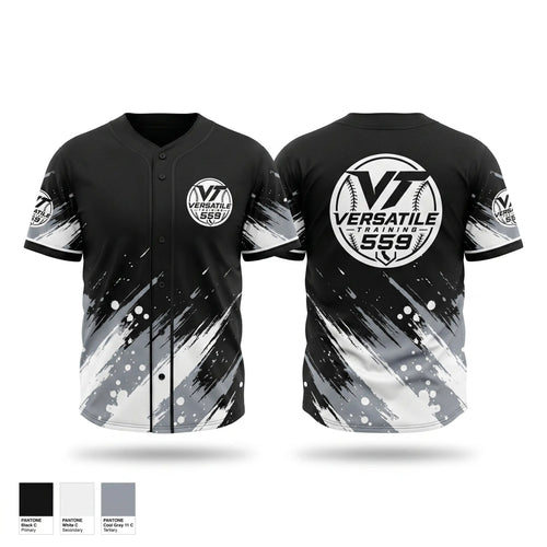 Full Button Baseball Jersey, Versatile Prospects, Baseball, Teamtime, Team time, sublimation, custom sports apparel, team uniforms, spirit wear, spiritwear, sports uniforms, custom shirts, team store, custom team store, fundraiser sports, apparel fundraiser