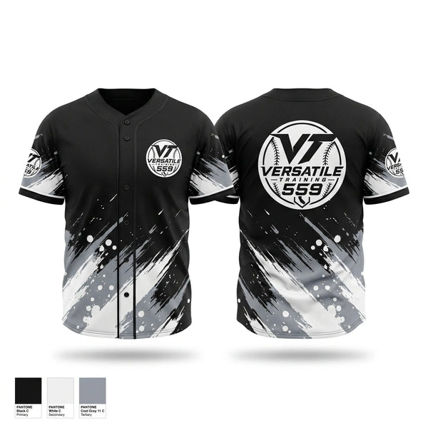 Full Button Baseball Jersey, Versatile Prospects, Baseball, Teamtime, Team time, sublimation, custom sports apparel, team uniforms, spirit wear, spiritwear, sports uniforms, custom shirts, team store, custom team store, fundraiser sports, apparel fundraiser