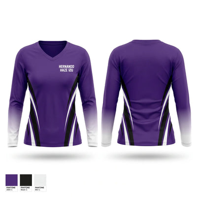 Hernando Haze 12U Women's Long Sleeve V-neck Shirt - 1