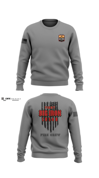Crew Neck Sweatshirt, Big Iron, Fire Department, Teamtime, Team time, sublimation, custom sports apparel, team uniforms, spirit wear, spiritwear, sports uniforms, custom shirts, team store, custom team store, fundraiser sports, apparel fundraiser
