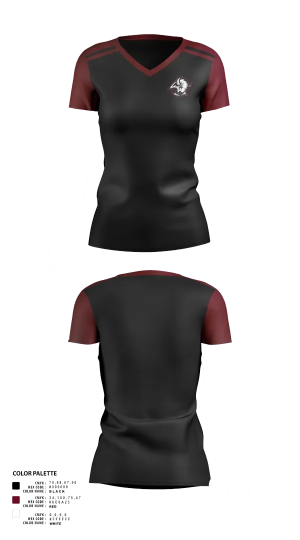 Womens Short Sleeve Vneck Shirt, Rawlins County Senior High School, Spirit Store, Teamtime, Team time, sublimation, custom sports apparel, team uniforms, spirit wear, spiritwear, sports uniforms, custom shirts, team store, custom team store, fundraiser sports, apparel fundraiser