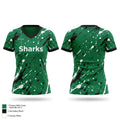 Sharks 39502136 Women's Short Sleeve V-neck Shirt - 1