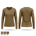 ROTC Mustang Battalion 26678636 Women's Long Sleeve V-neck Shirt - 1