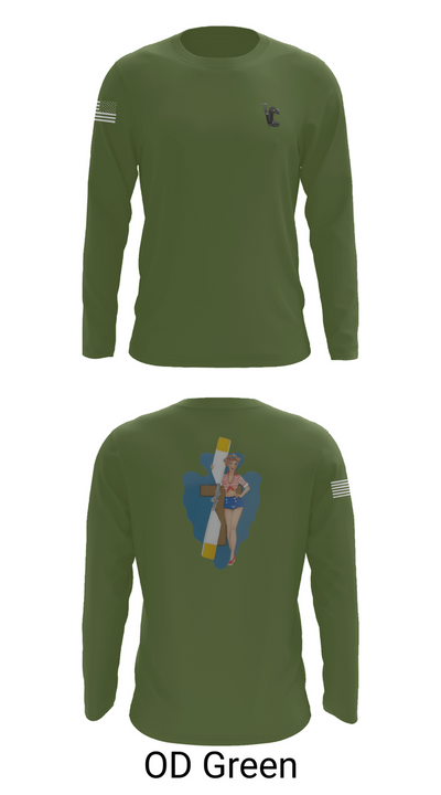 B Co 1/114th Maintenance 9686057 Long Sleeve Performance Shirt 46
