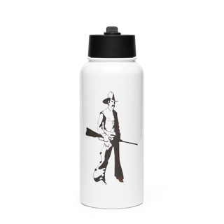 The Rifleman Bar 13017163 Stainless Steel Water Bottle with a Straw Lid