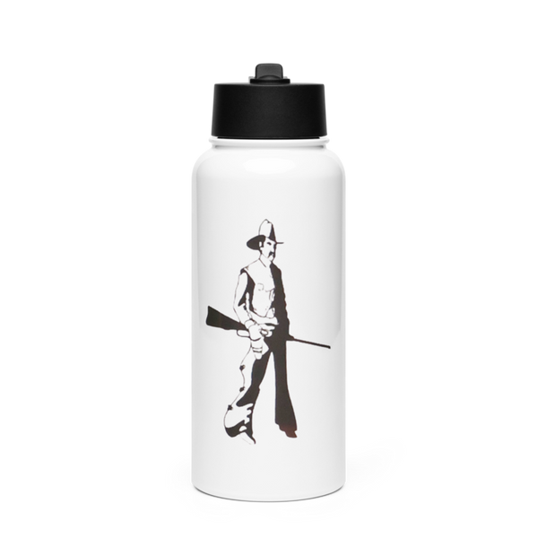 The Rifleman Bar 13017163 Stainless Steel Water Bottle with a Straw Lid