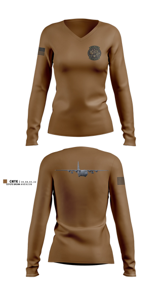 Womens Long Sleeve Vneck Shirt, 166 Supply, Air Force, Teamtime, Team time, sublimation, custom sports apparel, team uniforms, spirit wear, spiritwear, sports uniforms, custom shirts, team store, custom team store, fundraiser sports, apparel fundraiser