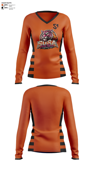 Womens Long Sleeve Vneck Shirt, SOSA Basketball, Men's Basketball, Teamtime, Team time, sublimation, custom sports apparel, team uniforms, spirit wear, spiritwear, sports uniforms, custom shirts, team store, custom team store, fundraiser sports, apparel fundraiser