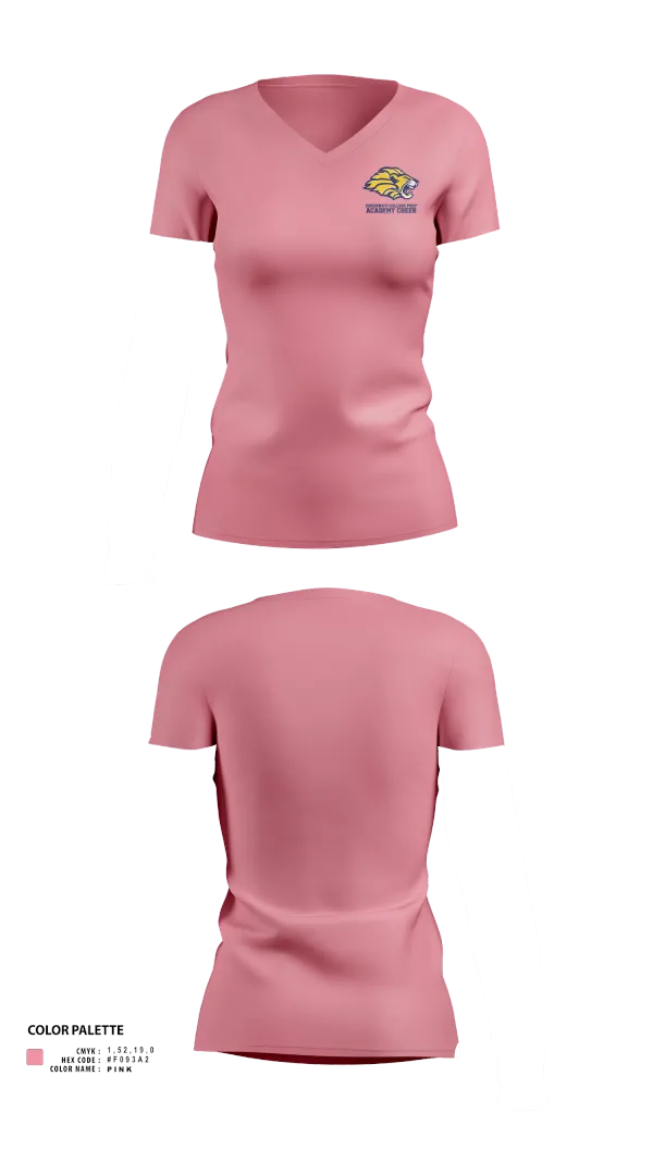 Womens Short Sleeve Vneck Shirt, Cincinnati College Prep Academy Cheer, Cheer, Teamtime, Team time, sublimation, custom sports apparel, team uniforms, spirit wear, spiritwear, sports uniforms, custom shirts, team store, custom team store, fundraiser sports, apparel fundraiser