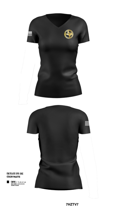 Nueces County Constable PCT4 30073114 Women's Short Sleeve V-neck Shirt - 101