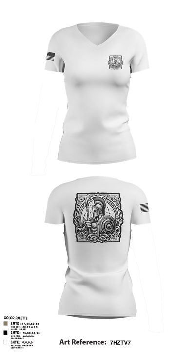 Detachment 9 10001787 Women's Short Sleeve V-neck Shirt - 2