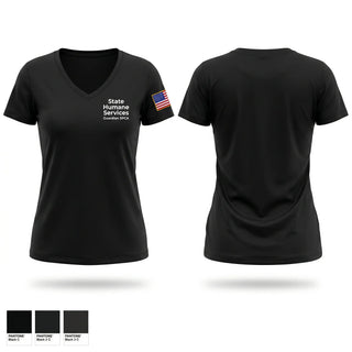 Womens Short Sleeve Vneck Shirt, State Humane Services, Guardian SPCA, Police, Teamtime, Team time, sublimation, custom sports apparel, team uniforms, spirit wear, spiritwear, sports uniforms, custom shirts, team store, custom team store, fundraiser sports, apparel fundraiser