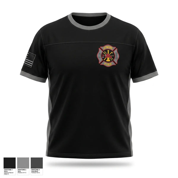 Old School Cotton Feel Shirt, Atmore Fire Department, Fire Department, Teamtime, Team time, sublimation, custom sports apparel, team uniforms, spirit wear, spiritwear, sports uniforms, custom shirts, team store, custom team store, fundraiser sports, apparel fundraiser