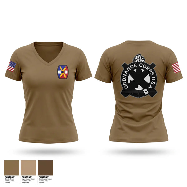 Womens Short Sleeve Vneck Shirt, DET 1 HSC 340TH BSB, Army, Teamtime, Team time, sublimation, custom sports apparel, team uniforms, spirit wear, spiritwear, sports uniforms, custom shirts, team store, custom team store, fundraiser sports, apparel fundraiser