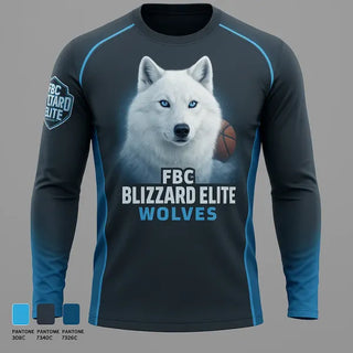 Long Sleeve Performance Shirt, FBC Blizzard Elite Wolves, Women's Basketball, Teamtime, Team time, sublimation, custom sports apparel, team uniforms, spirit wear, spiritwear, sports uniforms, custom shirts, team store, custom team store, fundraiser sports, apparel fundraiser