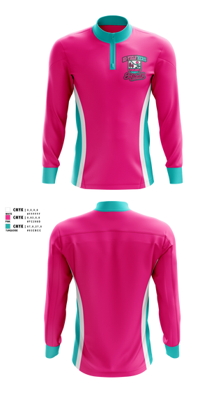 Quarter Zip Jacket, Hi’Yield’Hers 10u, Softball, Teamtime, Team time, sublimation, custom sports apparel, team uniforms, spirit wear, spiritwear, sports uniforms, custom shirts, team store, custom team store, fundraiser sports, apparel fundraiser