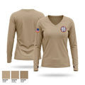 900TH Quartermaster Company 28599121 Women's Long Sleeve V-neck Shirt - 1