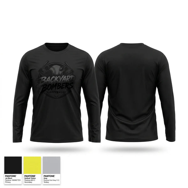 Long Sleeve Performance Shirt, Backyard Bombers, Softball, Teamtime, Team time, sublimation, custom sports apparel, team uniforms, spirit wear, spiritwear, sports uniforms, custom shirts, team store, custom team store, fundraiser sports, apparel fundraiser