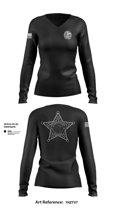 District I Street Crimes 1468514 Women's Long Sleeve V-neck Shirt - 106