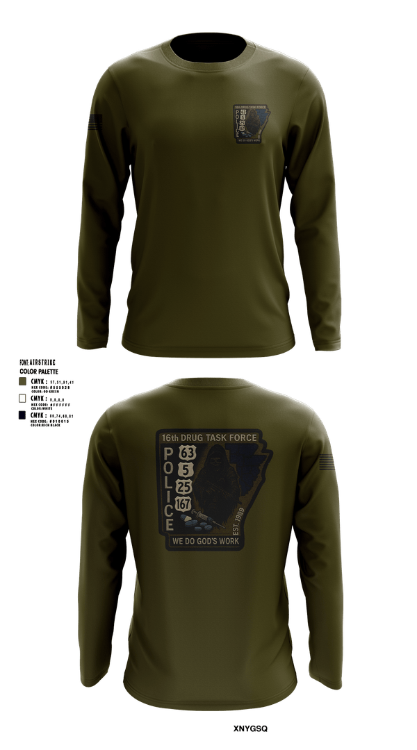 Long Sleeve Performance Shirt, 16th Drug Task Force, Police, Teamtime, Team time, sublimation, custom sports apparel, team uniforms, spirit wear, spiritwear, sports uniforms, custom shirts, team store, custom team store, fundraiser sports, apparel fundraiser