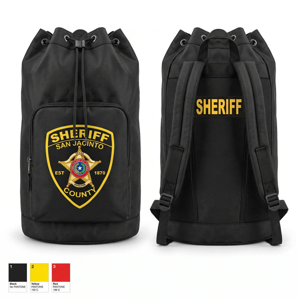 Gear Bag, San Jacinto County Sheriff's Office, Police, Teamtime, Team time, sublimation, custom sports apparel, team uniforms, spirit wear, spiritwear, sports uniforms, custom shirts, team store, custom team store, fundraiser sports, apparel fundraiser