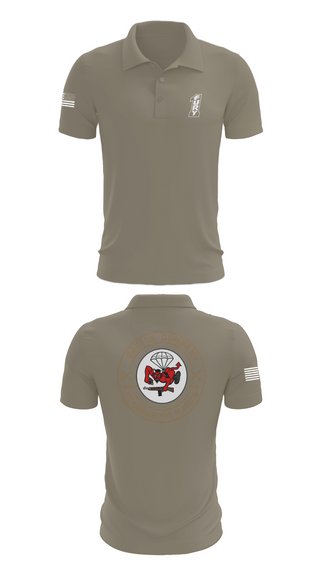 Short Sleeve Performance Polo, BATTLE COMPANY 1-508PIR, Army, Teamtime, Team time, sublimation, custom sports apparel, team uniforms, spirit wear, spiritwear, sports uniforms, custom shirts, team store, custom team store, fundraiser sports, apparel fundraiser