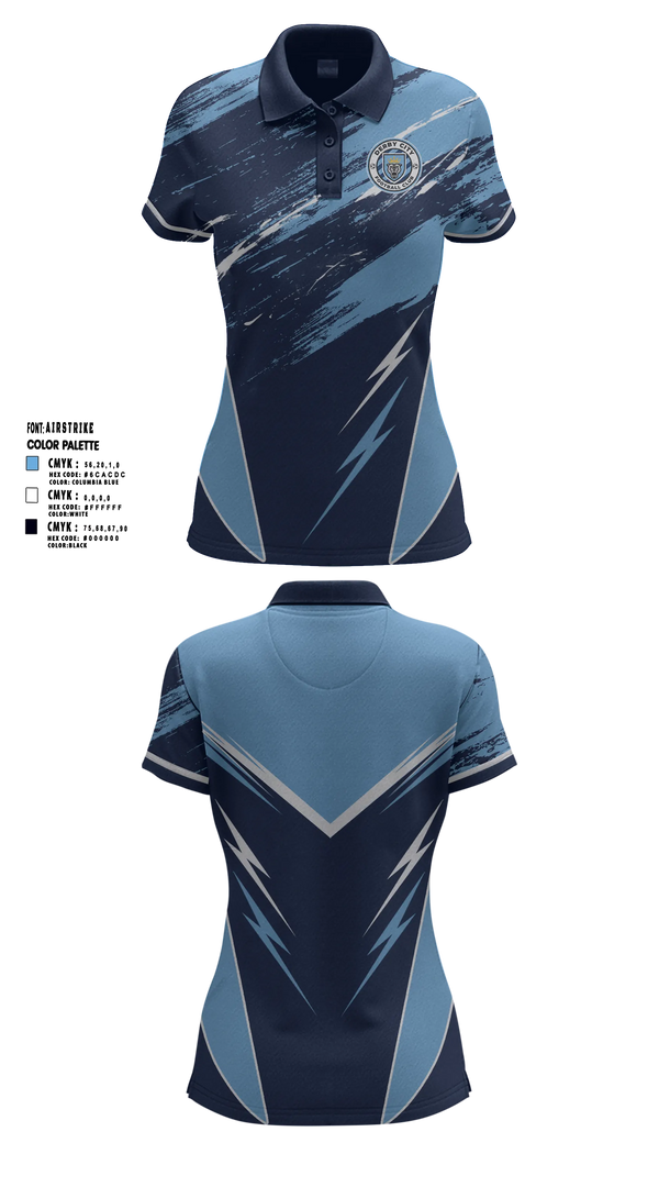 Womens Short Sleeve Performance Polo, Derby City FC, Men's Soccer, Teamtime, Team time, sublimation, custom sports apparel, team uniforms, spirit wear, spiritwear, sports uniforms, custom shirts, team store, custom team store, fundraiser sports, apparel fundraiser