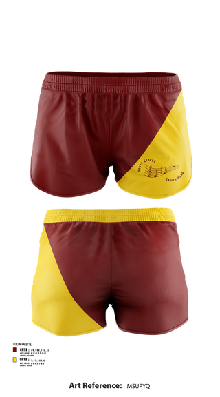 Womens Shorts, South Stokes Saura Band, Spirit Store, Teamtime, Team time, sublimation, custom sports apparel, team uniforms, spirit wear, spiritwear, sports uniforms, custom shirts, team store, custom team store, fundraiser sports, apparel fundraiser