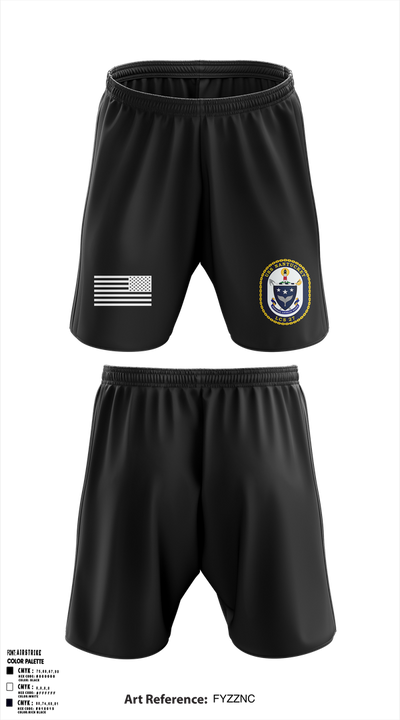 USS NANTUCKET LCS 27 12306248 Athletic Shorts With Pockets - 1