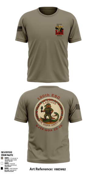 Short Sleeve Performance Shirt, 180th ESC, Army, Teamtime, Team time, sublimation, custom sports apparel, team uniforms, spirit wear, spiritwear, sports uniforms, custom shirts, team store, custom team store, fundraiser sports, apparel fundraiser