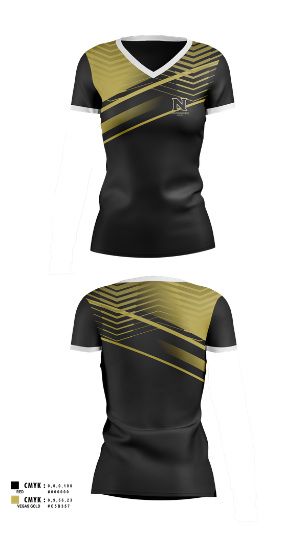 Womens Short Sleeve Vneck Shirt, Northeastern Junior College Golf Team, Golf, Teamtime, Team time, sublimation, custom sports apparel, team uniforms, spirit wear, spiritwear, sports uniforms, custom shirts, team store, custom team store, fundraiser sports, apparel fundraiser