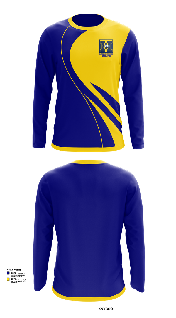 Long Sleeve Performance Shirt, Hartland Varsity Gymnastics, Spirit Store, Teamtime, Team time, sublimation, custom sports apparel, team uniforms, spirit wear, spiritwear, sports uniforms, custom shirts, team store, custom team store, fundraiser sports, apparel fundraiser