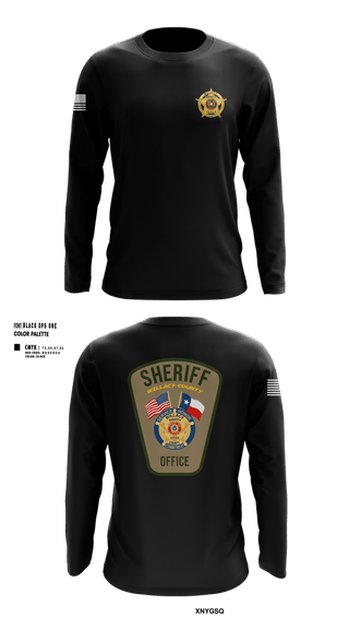 Long Sleeve Performance Shirt, Willacy County Sheriff's Office, Police, Teamtime, Team time, sublimation, custom sports apparel, team uniforms, spirit wear, spiritwear, sports uniforms, custom shirts, team store, custom team store, fundraiser sports, apparel fundraiser